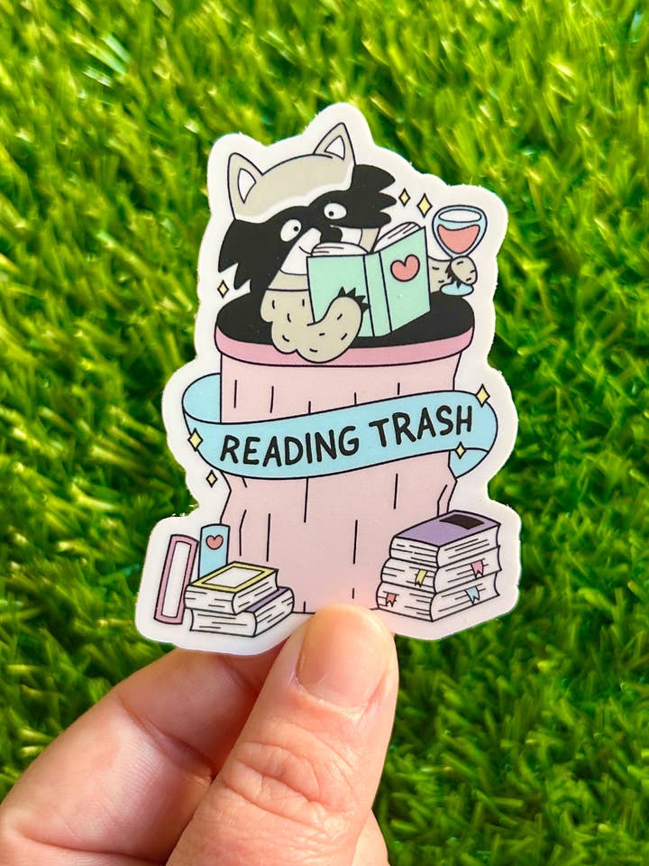 Læsning Affaldsbog Tema Klistermærke Sjovt Vaskebjørn Klistermærke for engroshandel hos Alien Bratz