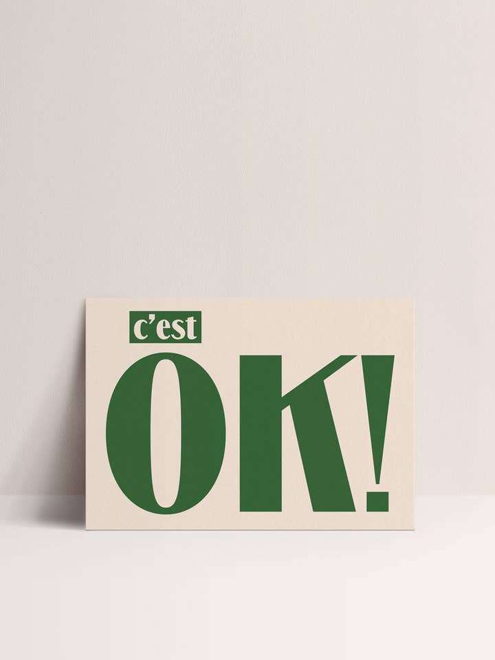 Poster - It's ok! for wholesale by Papier and Co.