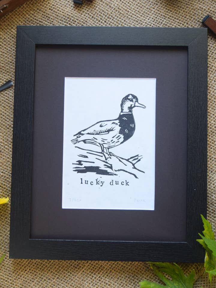 Lucky Duck for wholesale by Brian Fritz Fine Art and Printmaking
