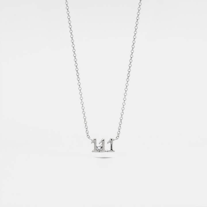 Perimade & Co. LLC - Wholesale Pendant/Charm Necklace - Dainty Angel Number Charm Necklace in 925 Sterling Silver7