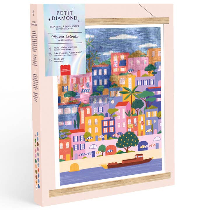 La Petite Épicerie - Wholesale Art Print - Diamond Painting Kit - Colorful Houses by Coralie Fau
