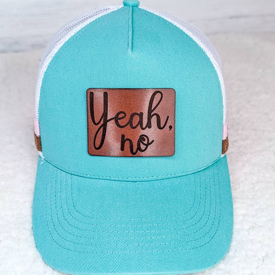 Trendy Transfers - Wholesale Patch - Yeah, no Leather Hat Patch