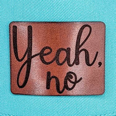 Yeah, no Leather Hat Patch for wholesale by Trendy Transfers