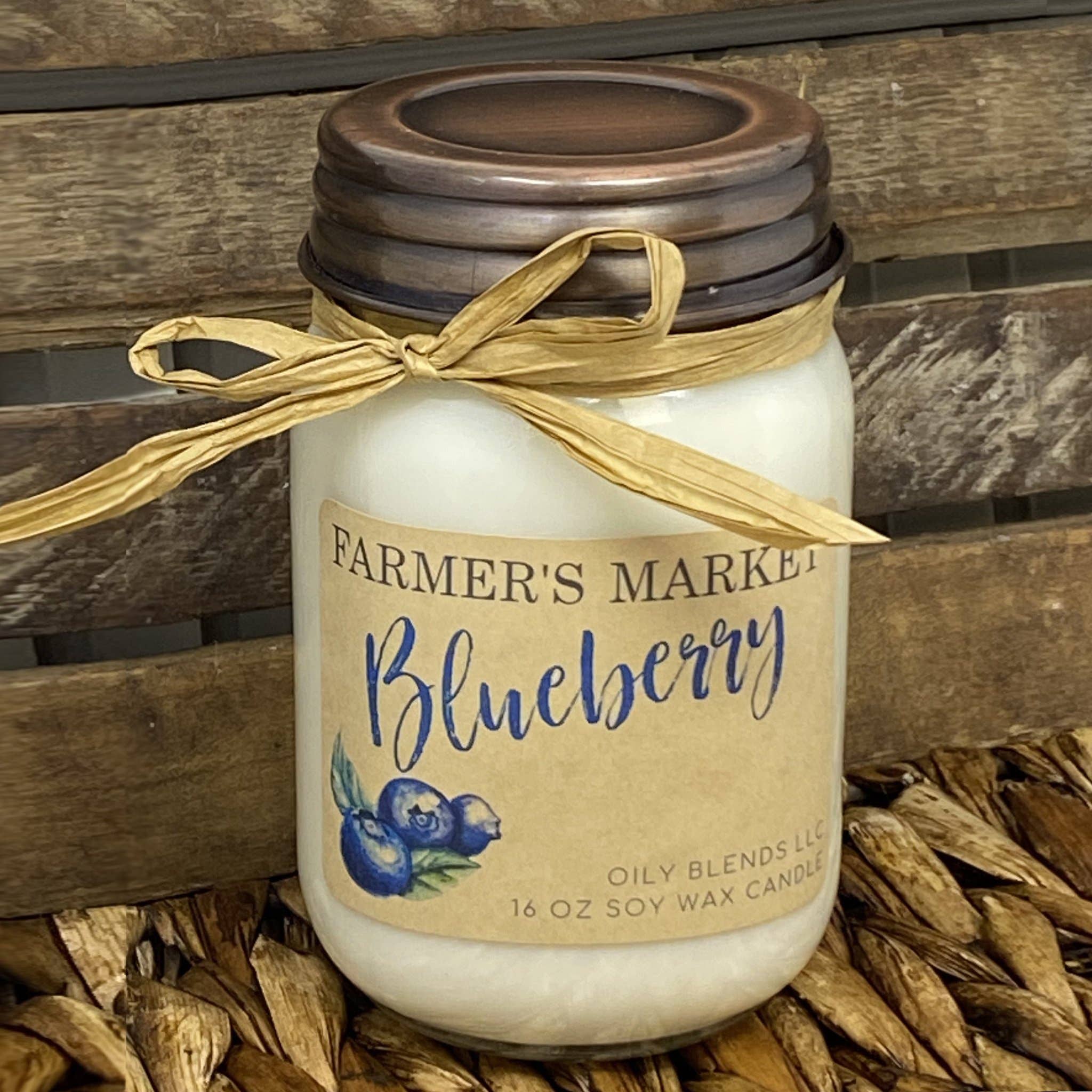 Oily Blends - Wholesale Jar/Filled Candle - Jumbo Farmer's Market Candles - 100 Hour Burn Time0
