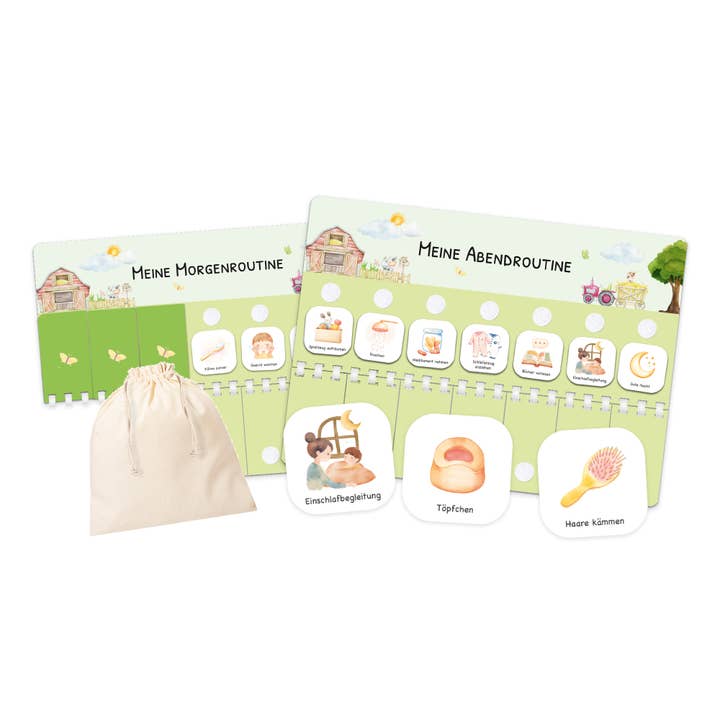 Routineplaner (Morgen & Abend) - Motiv Bauernhof für den Großhandel von Mal Mich Bunt