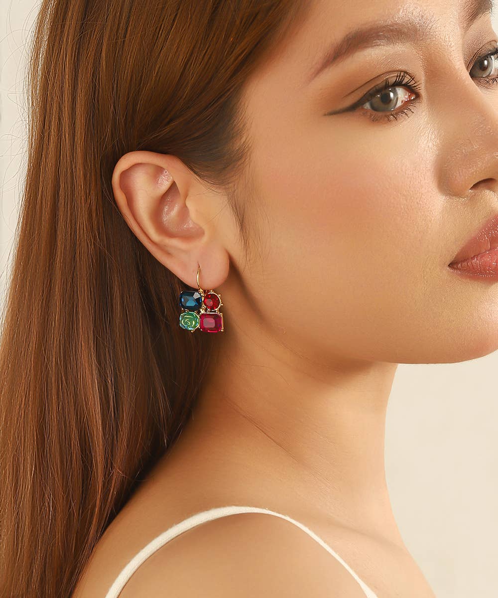 Blossom bijoux - Vendita all'ingrosso Orecchini pendenti - Orecchini pendenti a mosaico – 26AHBOL0483