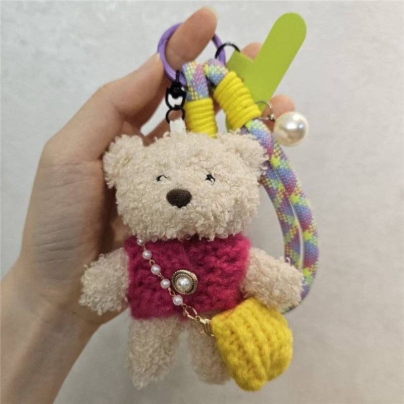 FurDecoration - Wholesale Keychain - Women's - Cute Plush Teddy Bear Keychain Crossbody Bag4