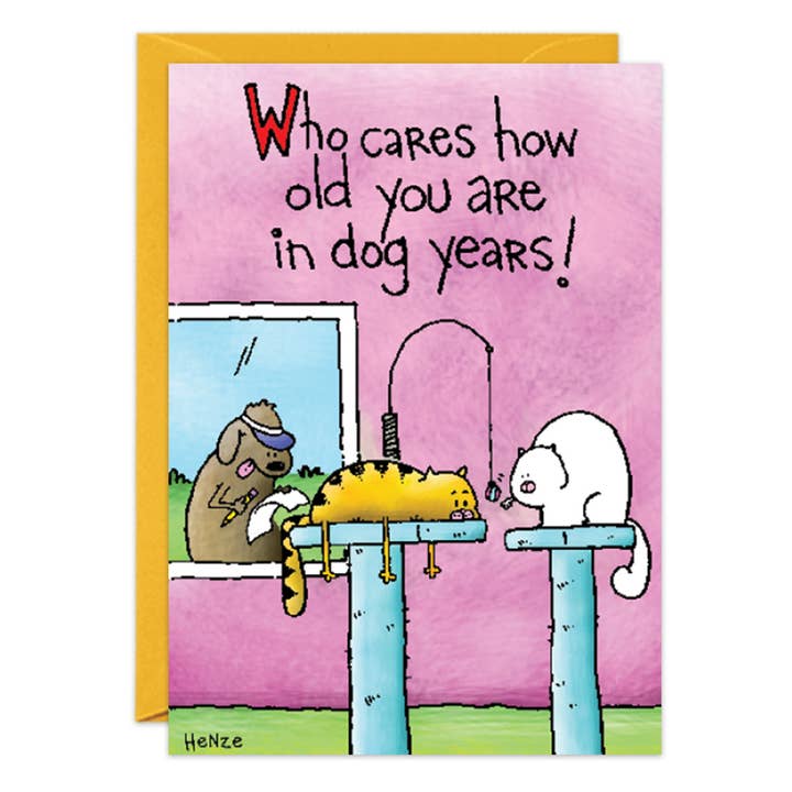 Biglietto di auguri di compleanno con cane 8942 per la vendita all'ingrosso da parte di Oatmeal Studios