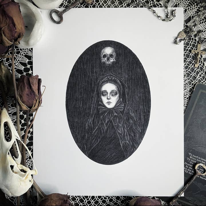 Caitlin McCarthy Art – wholesale Art print – Memento Mori - Fine Art Print - Victorian Mourning