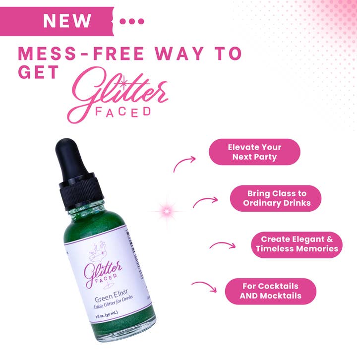 Glitter Faced - Wholesale Cotton Candy - Green - Edible Glitter For Drinks
