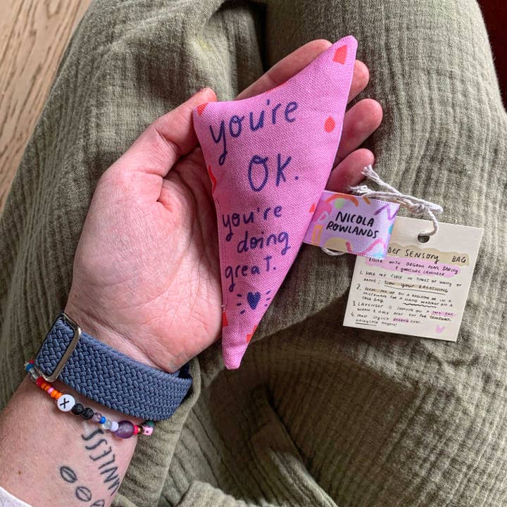 Nicola Rowlands - Wholesale Stress Relief Ball/Dough - Sensory palm bag: handmade lavender bag:purple4