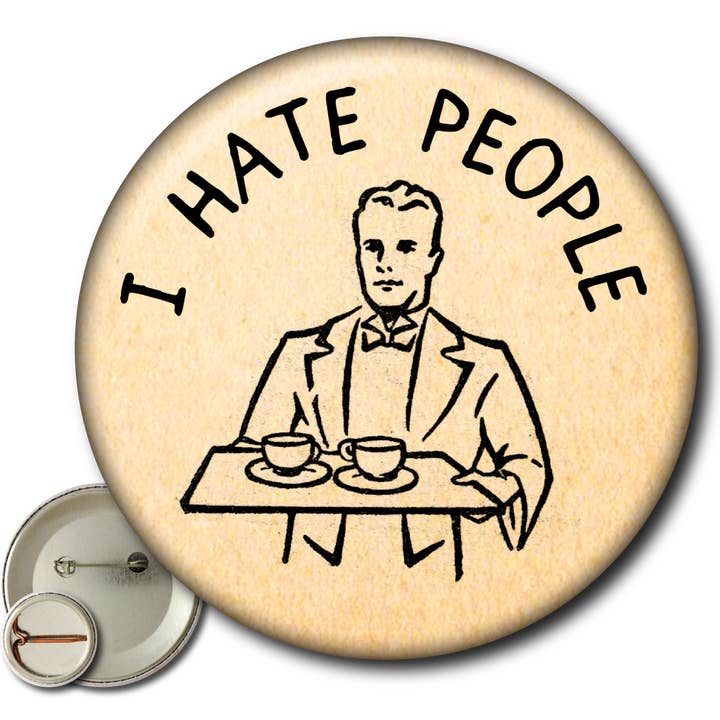 Static Cat Studio - Wholesale Lapel Pin/Button - I Hate People – Pin