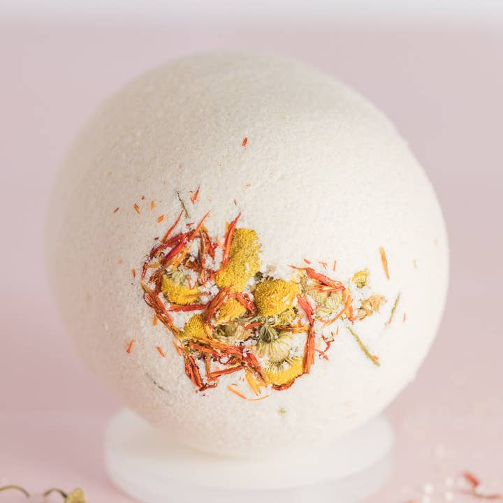 Warmth + Oats Bath Bomb for wholesale by HandCraft Skincare