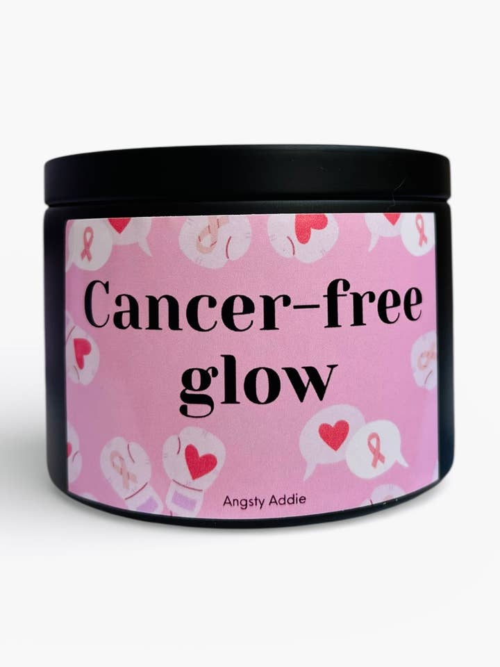 Cancer survivor candle, cancer recovery gift, fuck cancer for wholesale by Angsty Addie