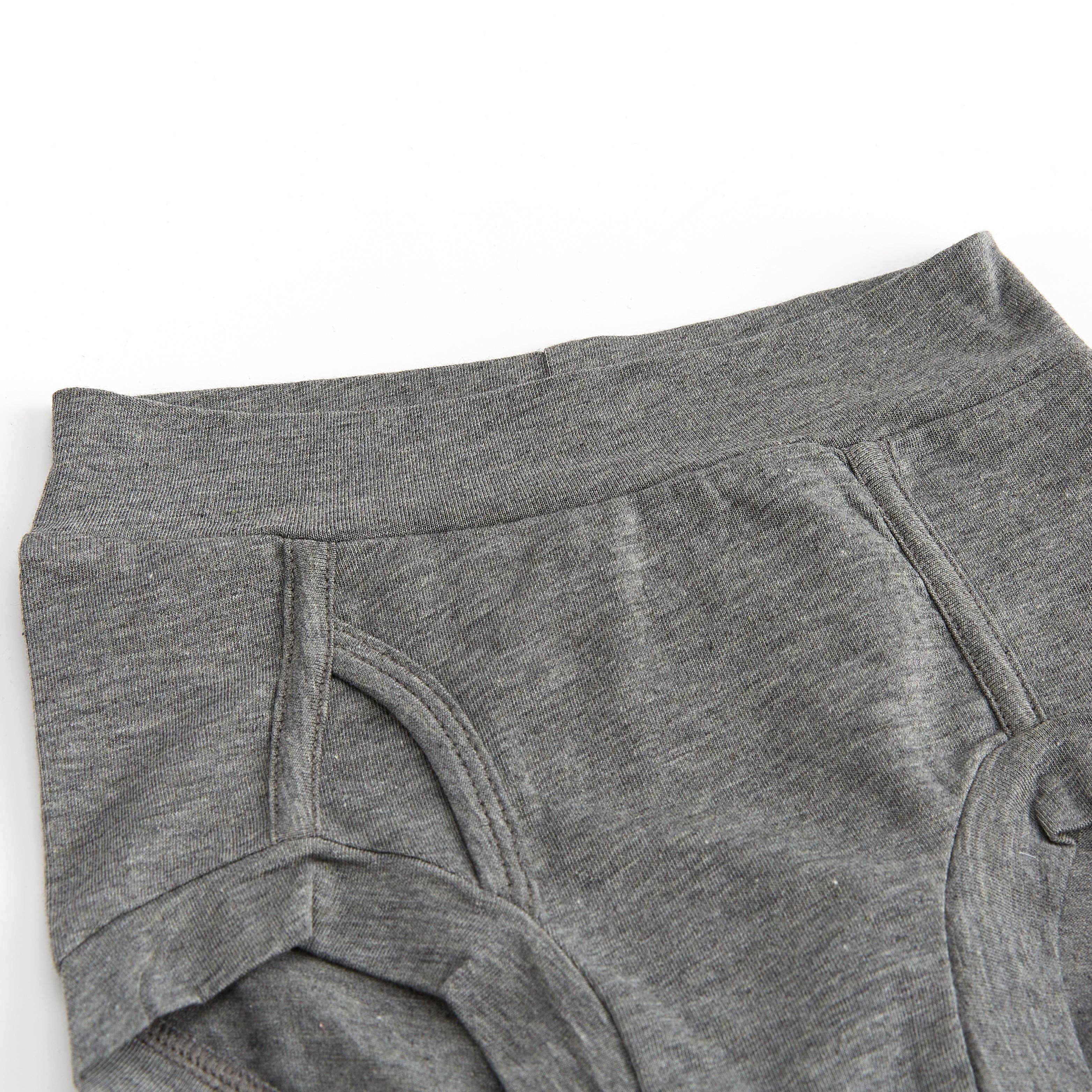 Lulu Funk – wholesale Underwear – Child – Bamboo and Organic Cotton Boys Underwear Y-front - Dark Grey Marle2