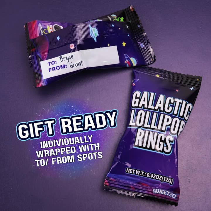 Needzo Inc - Wholesale Lollipop - Outer Space Party Favors, Lollipop Rings, Box of 122