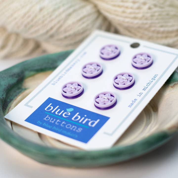 12mm Lotus Buttons for wholesale by Blue Bird Makery