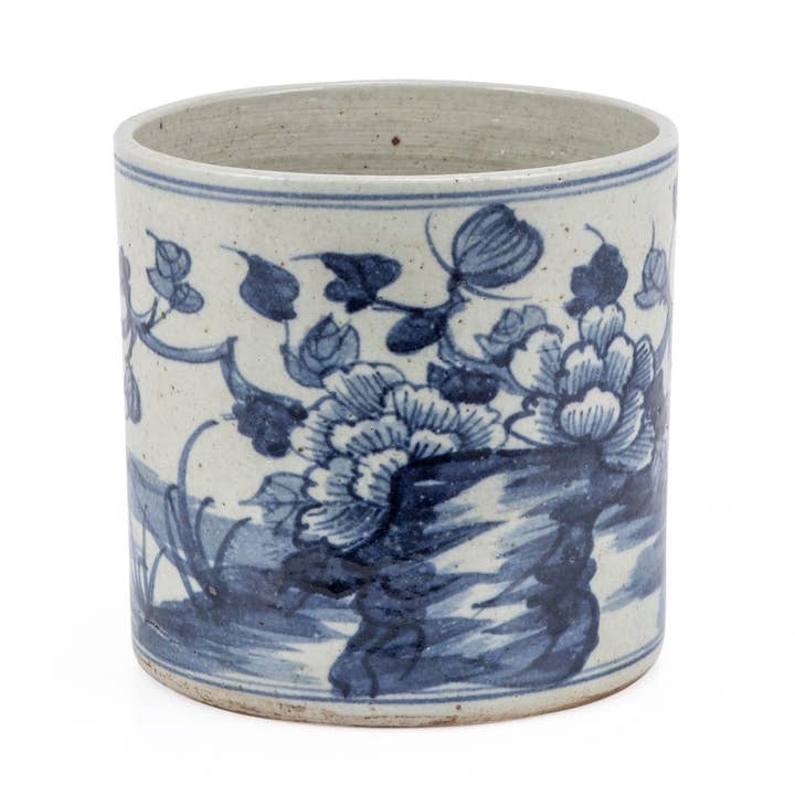 Petit pot à orchidées Dynasty avec motif floral en forme d'oiseau pour la vente par Legend Accents