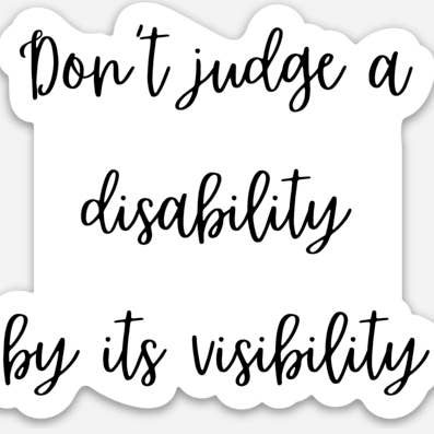 Não Julgue um Autocolante de Deficiência por atacado de Say Hello Threads