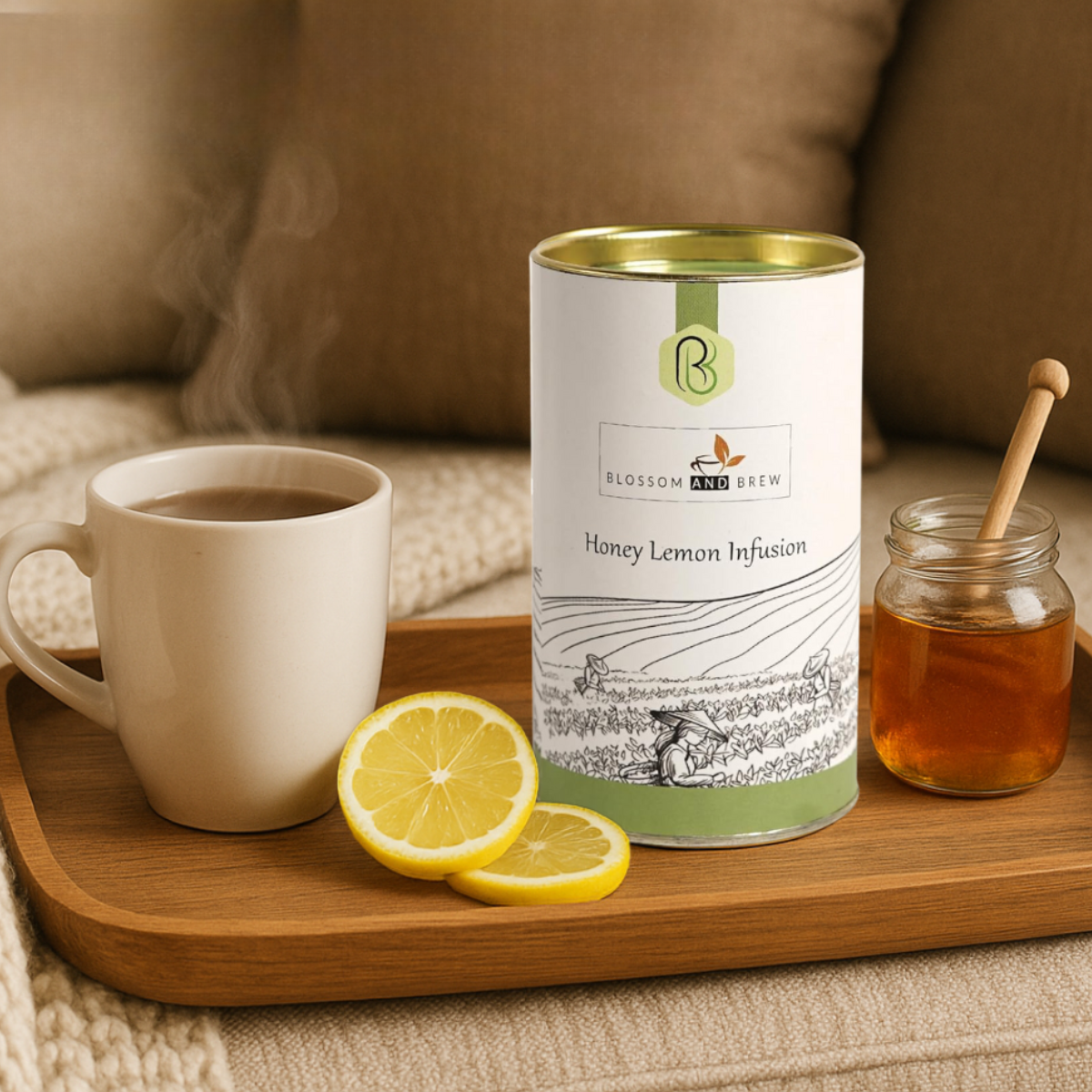 Blossom & Brew - Wholesale Loose Tea - Green Tea- Honey Lemon Infusion, Bright & Refreshing9