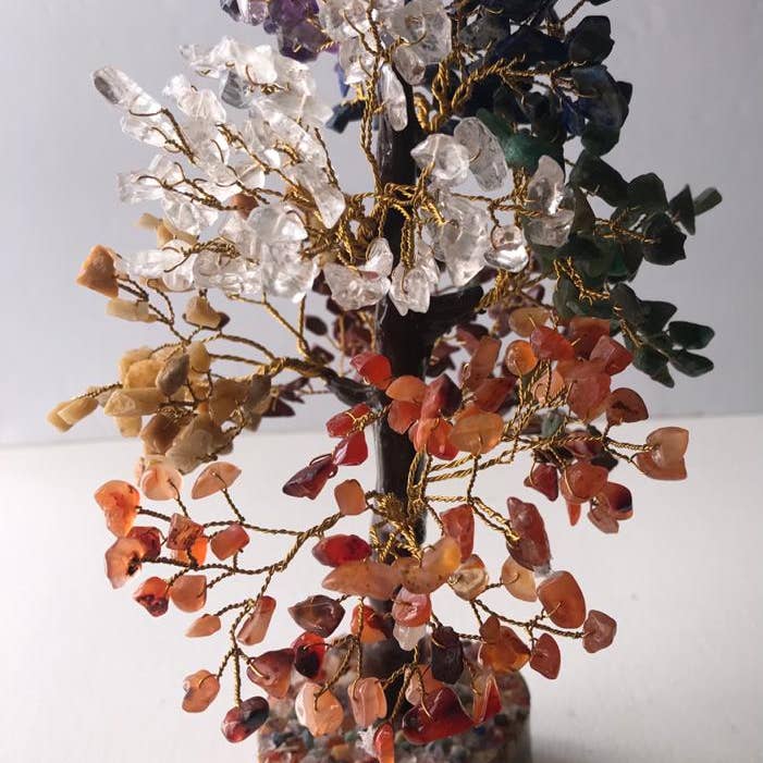 jiomind - Vendita all'ingrosso Decorazioni da tavolo - Bonsai in pietra preziosa/cristallo dei sette chakra (albero da 500 fiches)