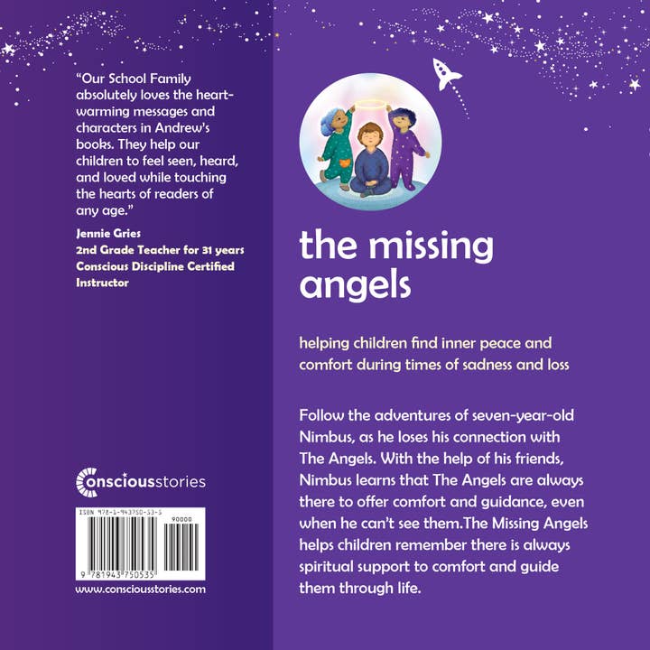 Conscious Stories - Wholesale Preschool Book (3-5) - The Missing Angels. Helping children find inner peace and comfort during times of sadness and loss1