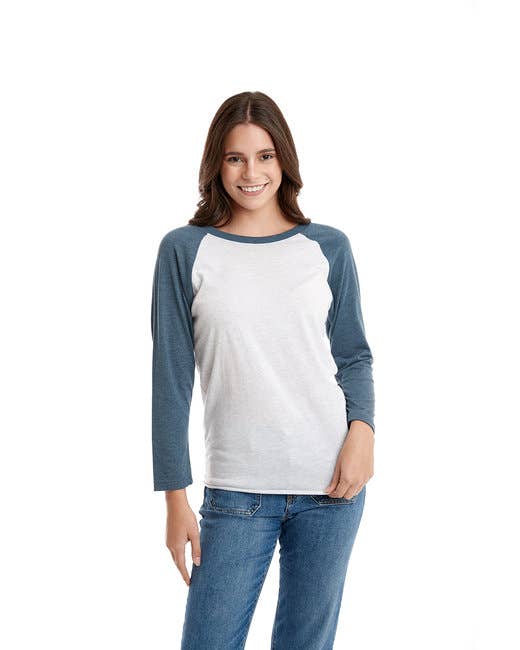 Total Apparel - Wholesale T-Shirt - Women's - Next Level 6051 - Unisex Triblend 3/4-Sleeve Raglan6