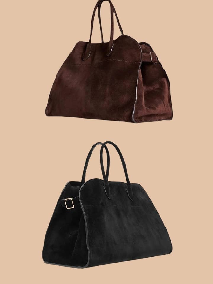 Suede Nubuck Tote Bag for wholesale by Vanilla Monkey