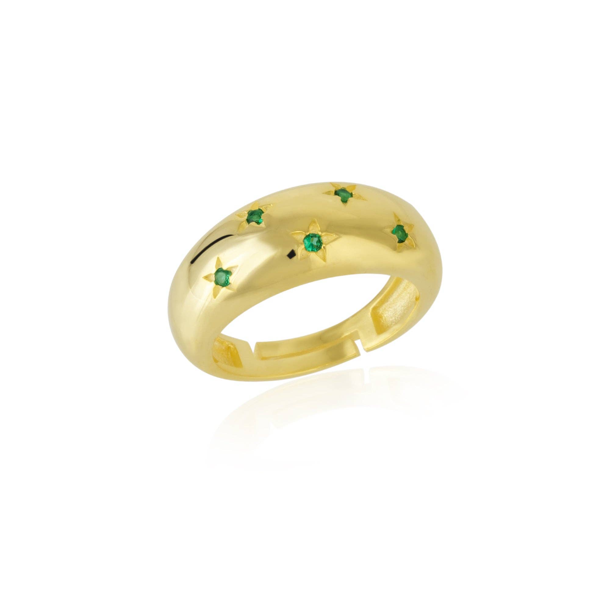 Spero London - Wholesale Multi-Stone Ring - Celestial Star Sterling Silver Dome Ring With Stones11