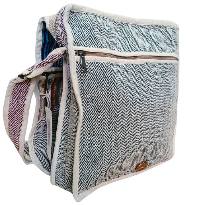 Ancient Wisdom - Wholesale Backpack - Unisex - Hemp Laptop Messenger Bag - Curves