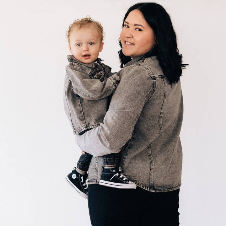 HAHA MAMA Clothing - Wholesale Denim Jacket - Kids - Silver Gray Denim Jacket - Child6