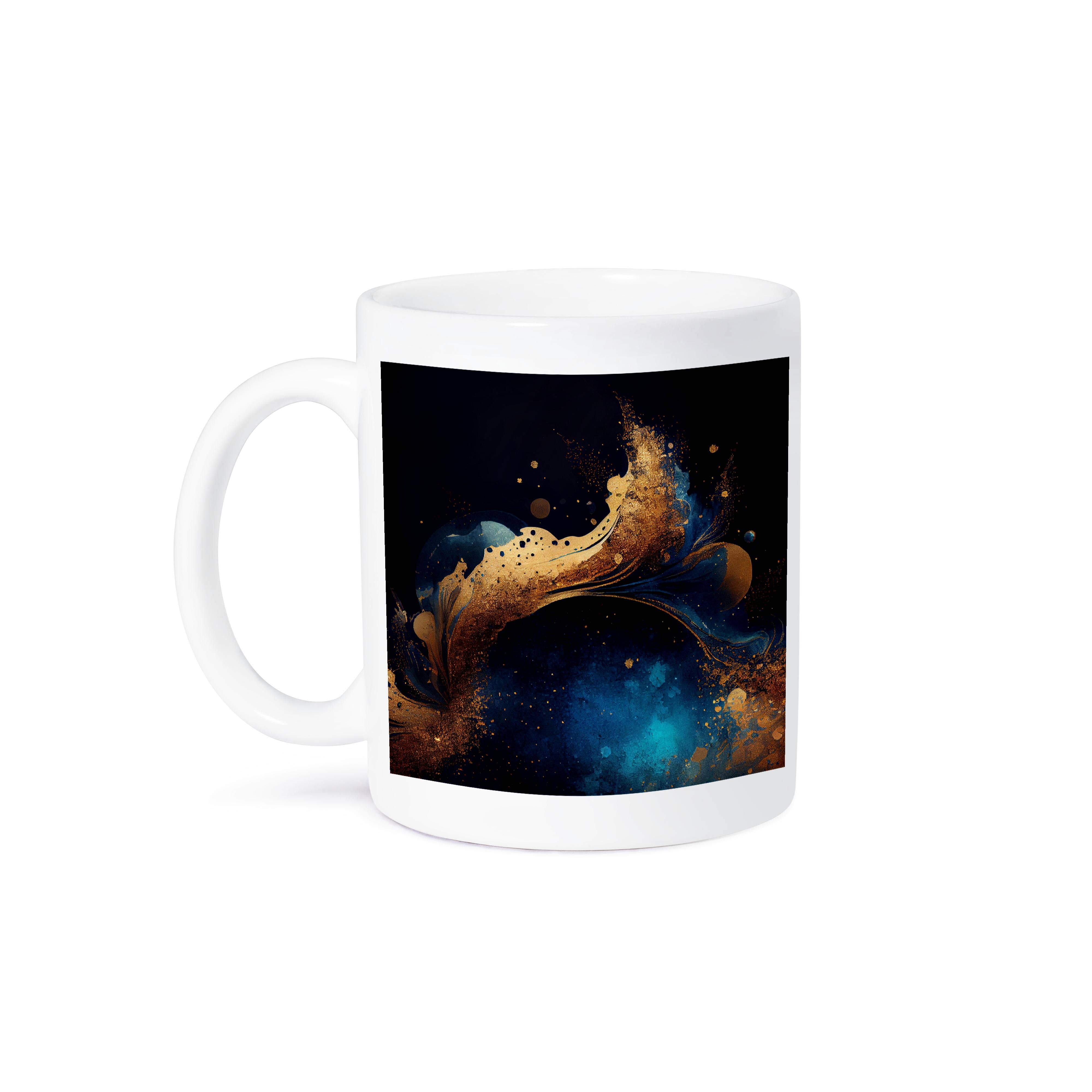 3dRose - Wholesale Coffee Mug - 3dRose, Blue and Image Of Gold Image Of Alcohol Ink Splash Background, Mug8