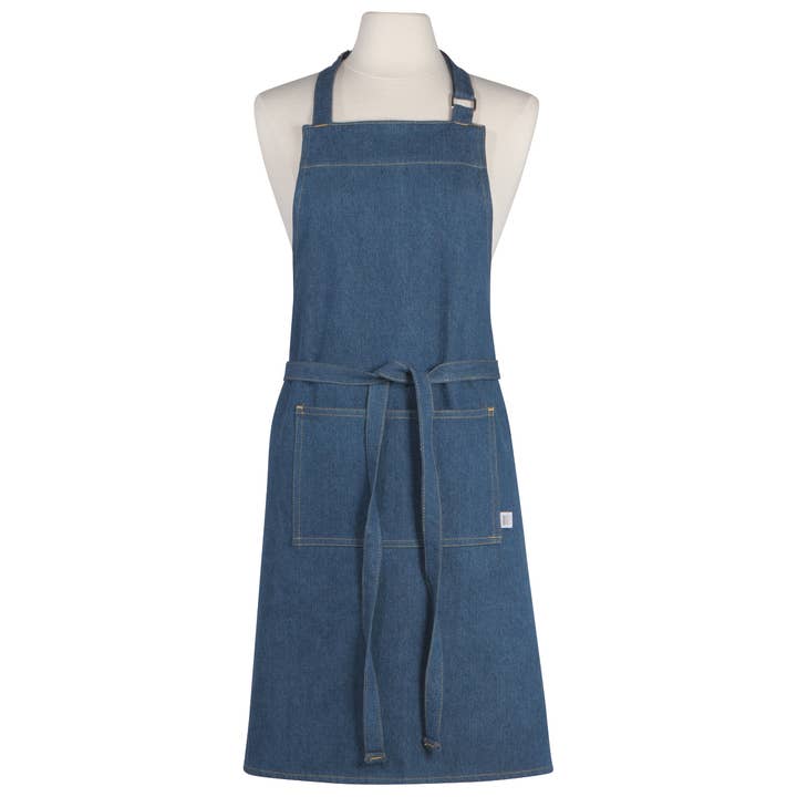 Denim Stonewash Chef Apron for wholesale by Now Designs by Danica