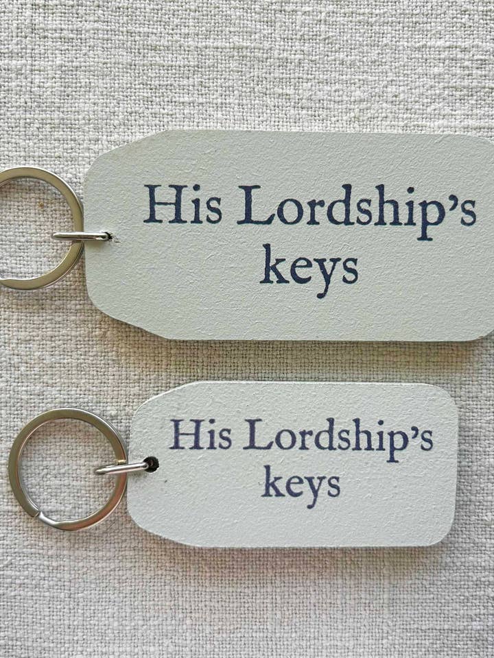 His Lordship's Keys - Wooden Key Tag for wholesale by THE WOODEN POSTCARD COMPANY