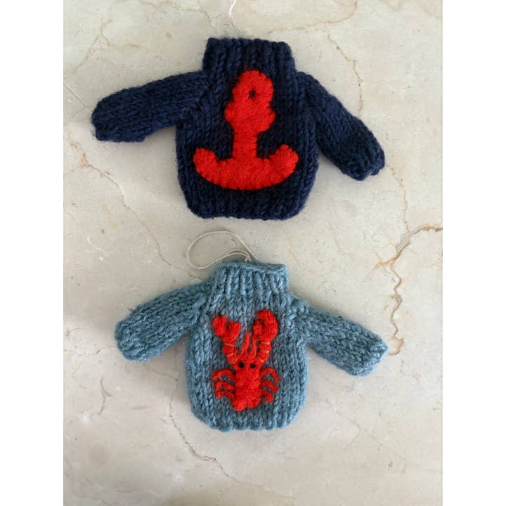 cerruti home - Wholesale Ornament - Hand Knit "Lobster" Sweater ornament