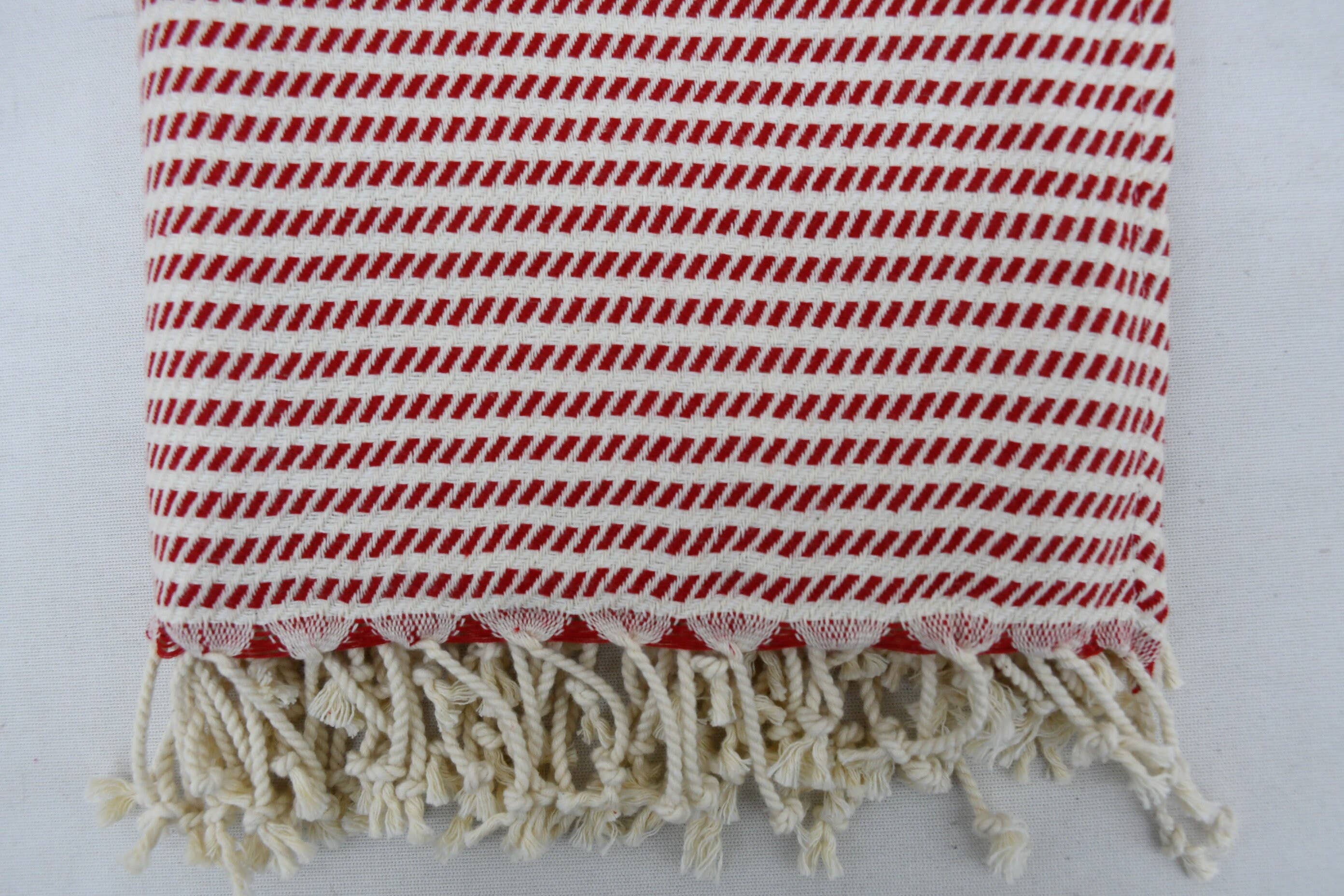Organic Turkish Towels - Wholesale Tea Towel - Turkish Hand Towel, Elegant Red Dish Towel4