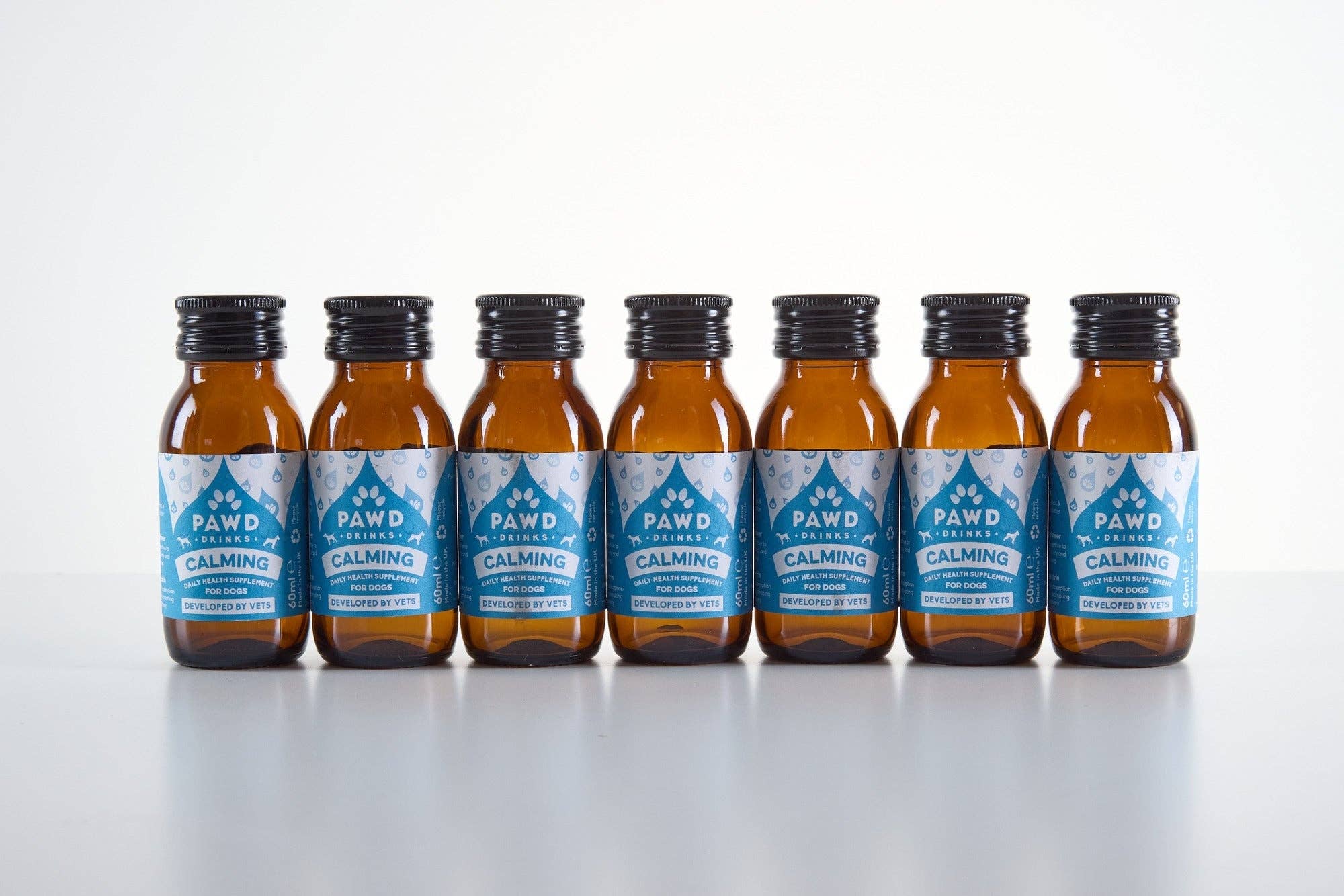 PAWD Drinks – wholesale Pet supplement – Dog – Calming (7 x 60ml) (Trial)3