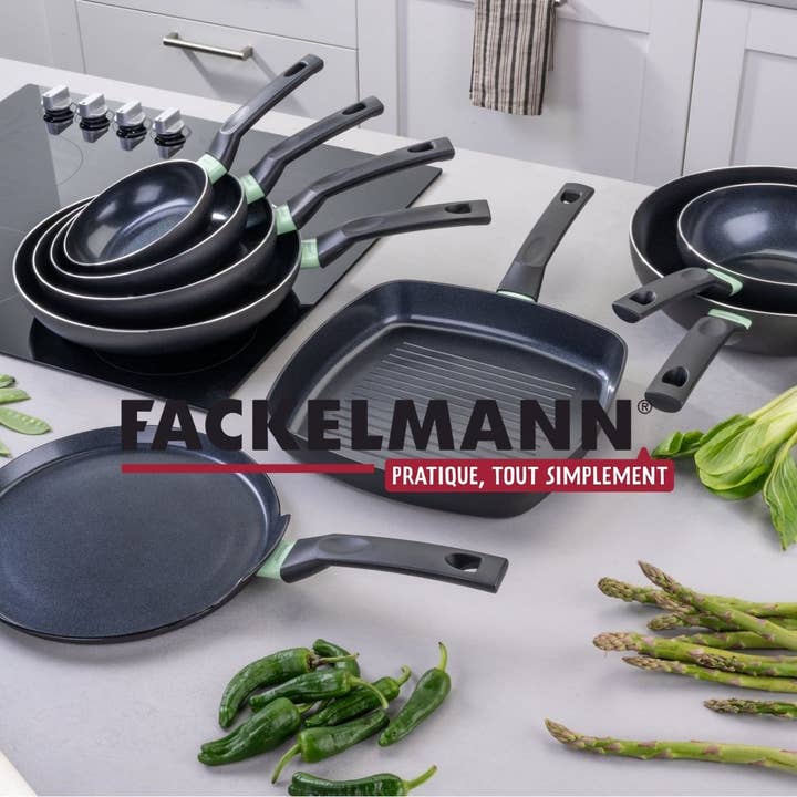 Zenker - Wholesale Cast iron skillet - 28 cm aluminum grill with non-stick ceramic coating without PFAS Fackelmann Brandao6