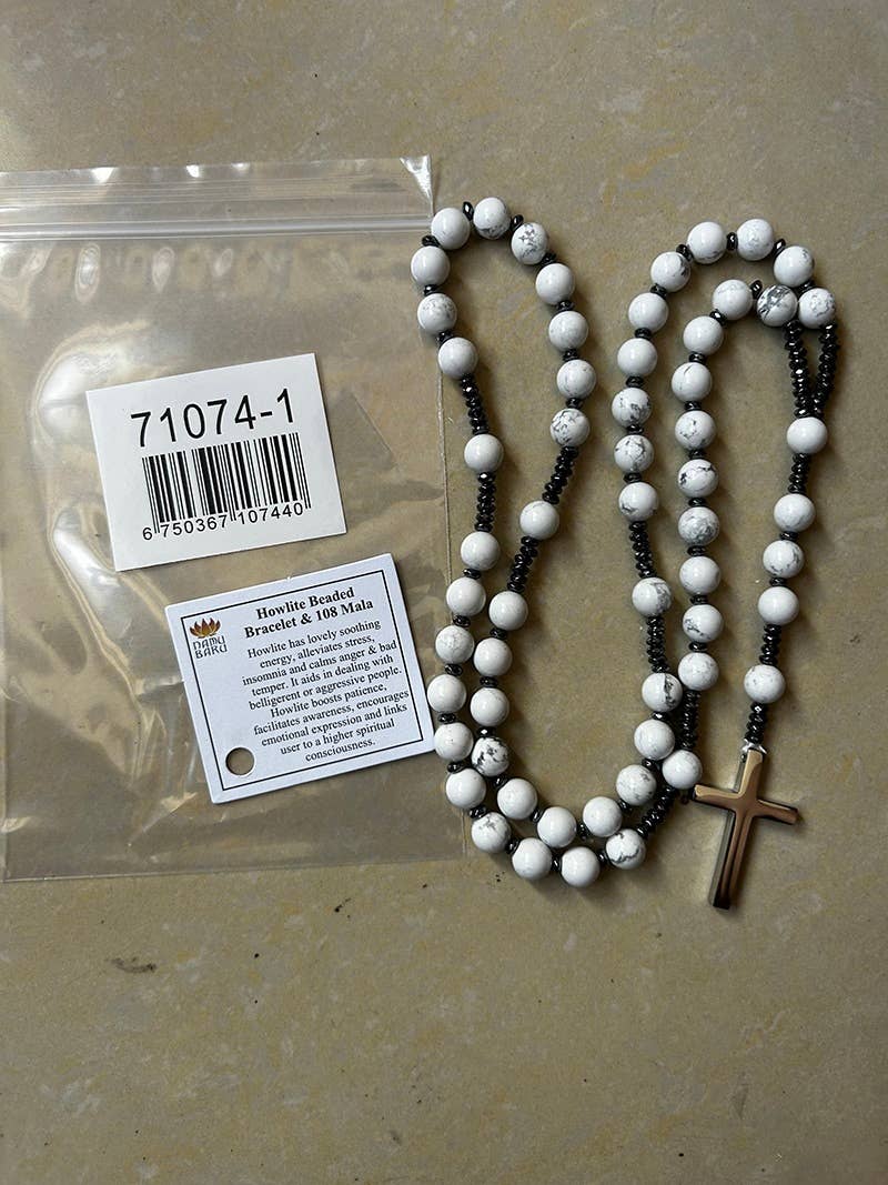Namu Baru Inc. - Wholesale Prayer Beads Necklace - Howlite Rosary - Prayer Beads - 8mm5