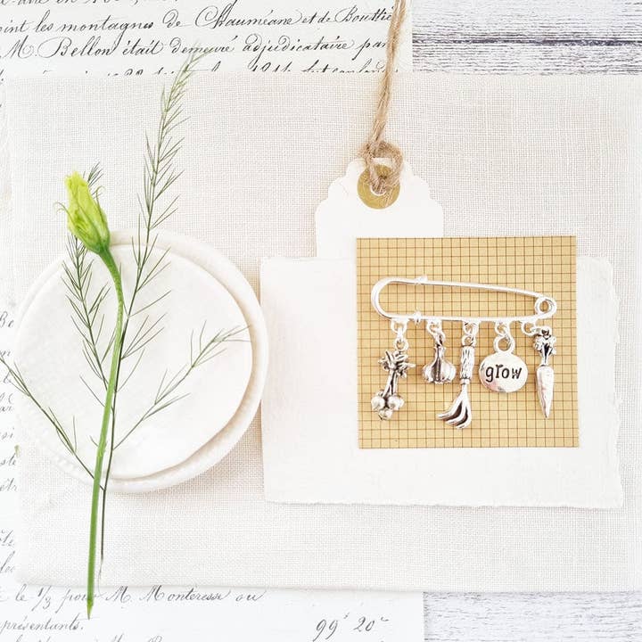 Grow Your Own Garden Brooch for wholesale by Zamsoe