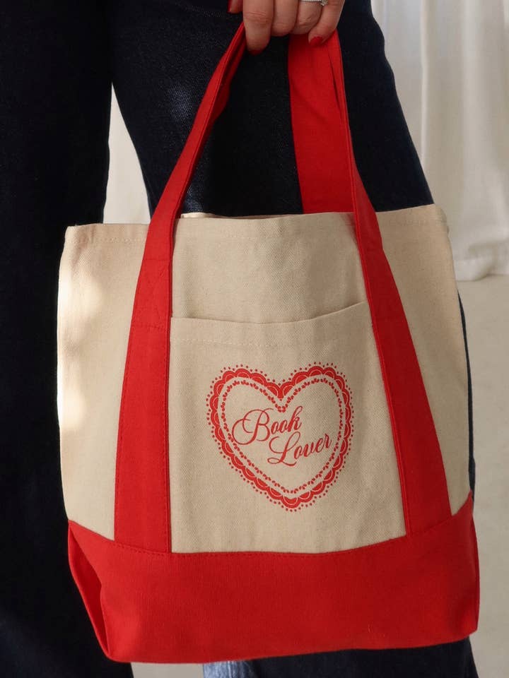 Mini Valentine's Book Lover Tote for wholesale by Rebel and Fleur