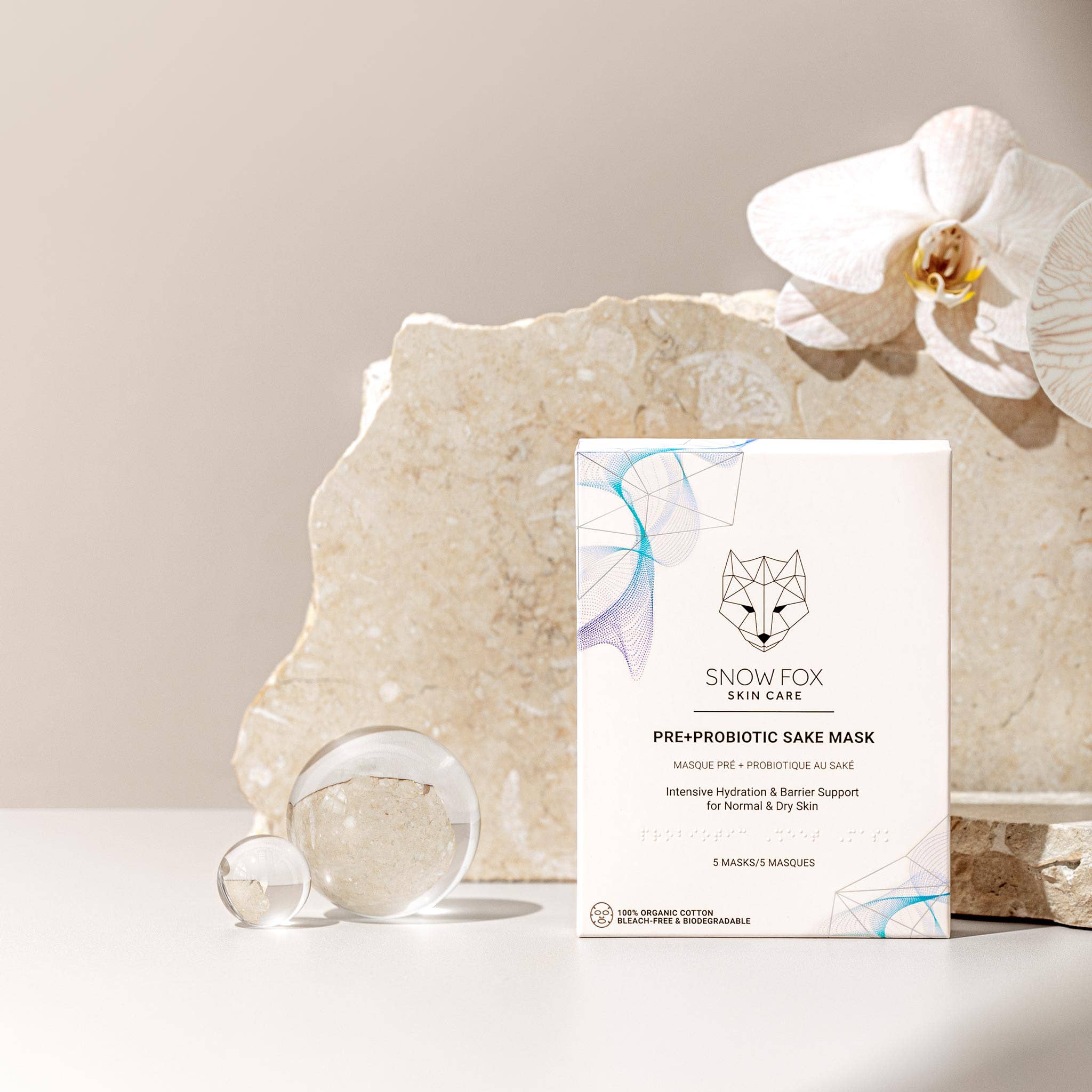 Snow Fox Skincare - Wholesale Skincare Face Mask - Pre+Probiotic Sake Mask7