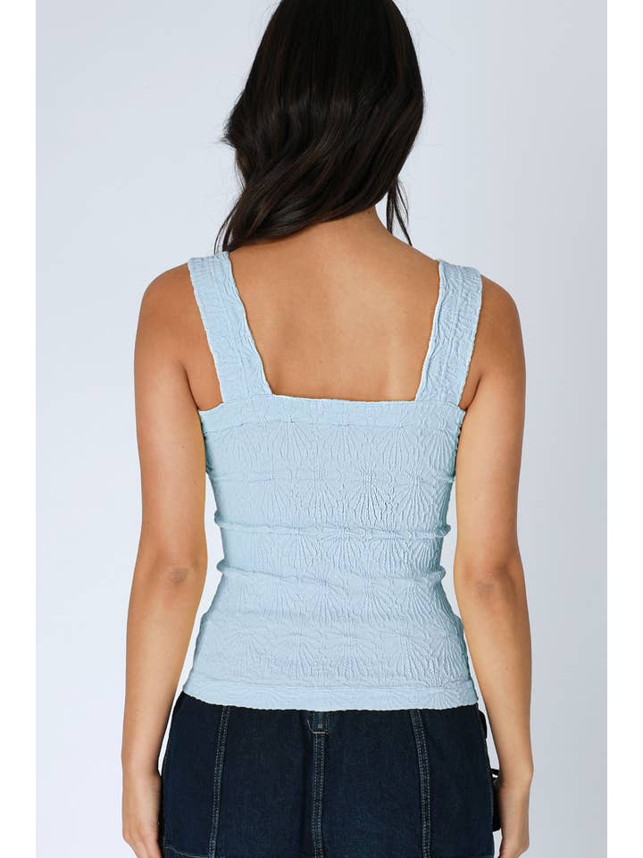 NIKIBIKI - Wholesale Knit Top - Women's - NS8416- Lace Textured Square Top