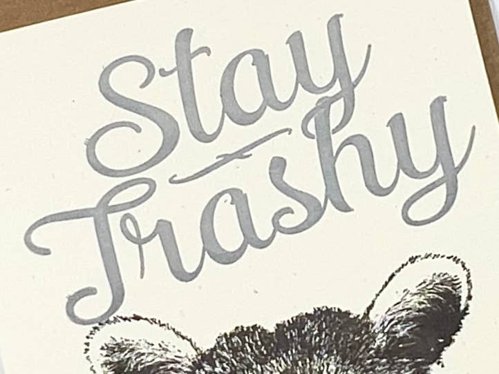 Guttersnipe Press Greetings - Wholesale Gewone wenskaart - Stay Trashy Card2