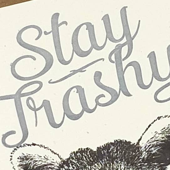 Guttersnipe Press Greetings – wholesale Everyday greeting card – Stay Trashy Card2