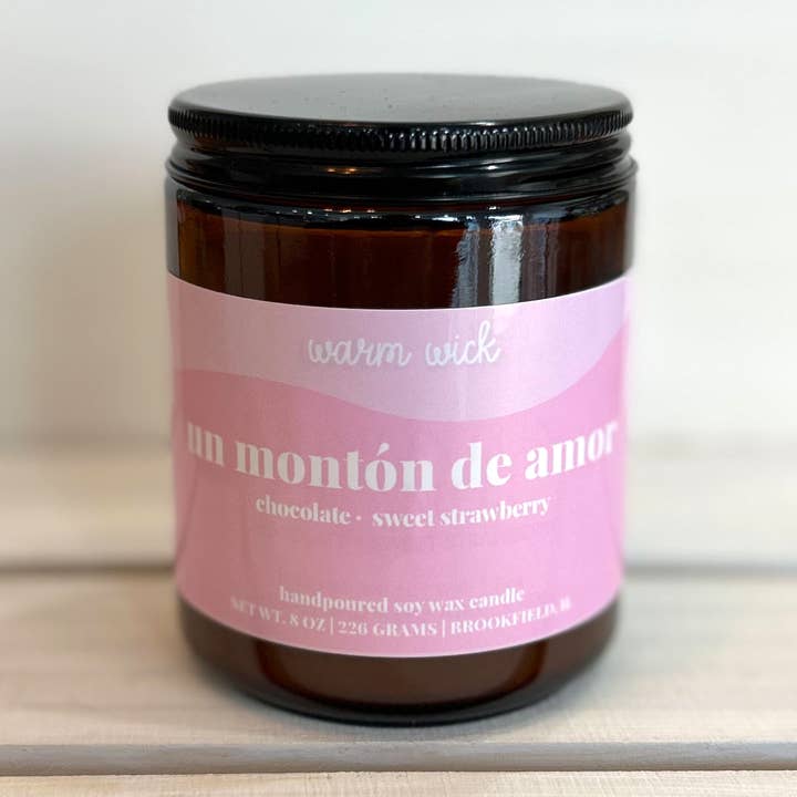 Un Montón de Amor Natural Soy Wax Candle for engroshandel hos Warm Wick