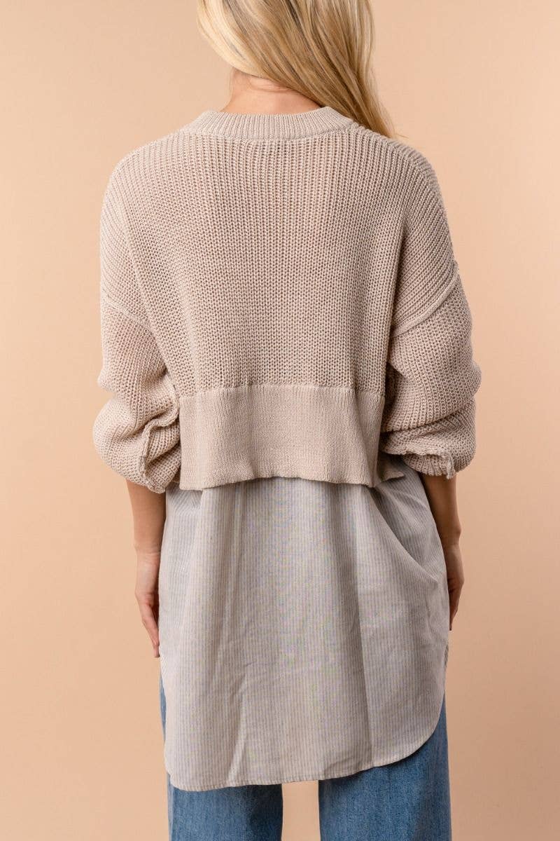 Pietra Maglione a Maniche Lunghe in Maglia Tinta Unita T10522 in vendita all'ingrosso su Faire4