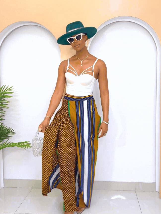 Akuluuno Patchwork Pants Skirt - 3 Day Shipping for wholesale by DUA MENKA