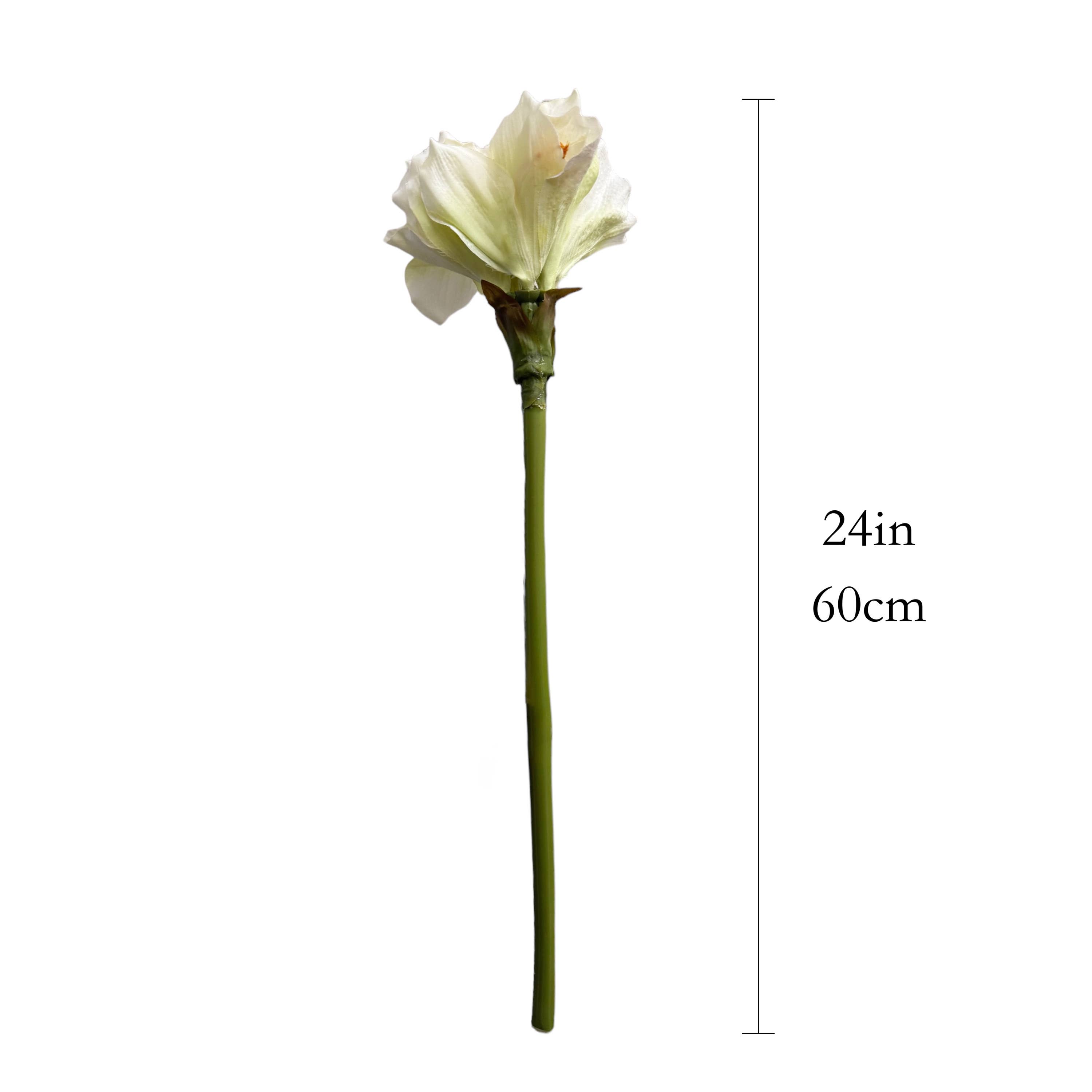 Sun Decorer - Wholesale Artificial Flowers - Elegant Artificial Amaryllis Duo, 23" with Flexible Stems5