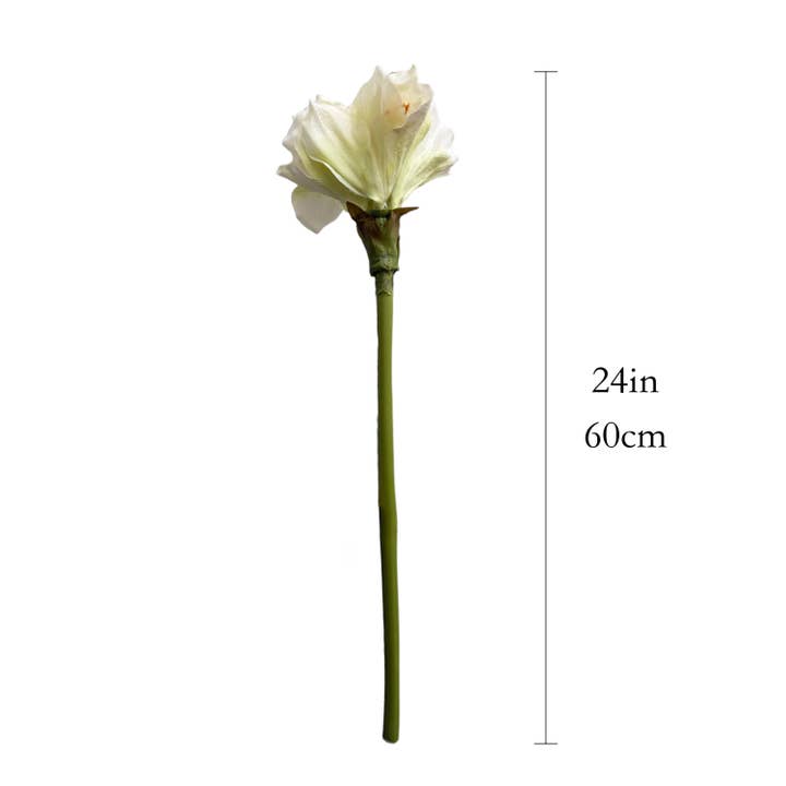 Sun Decorer - Wholesale Artificial Flowers - Elegant Artificial Amaryllis Duo, 23" with Flexible Stems5